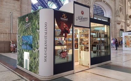 La Molisana grano 100% italiano nel temporary a Roma Termini