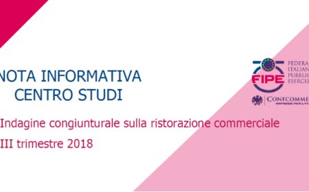 Centro Studi Fipe: analisi congiunturale sulla ristorazione commerciale nel terzo semestre 2018