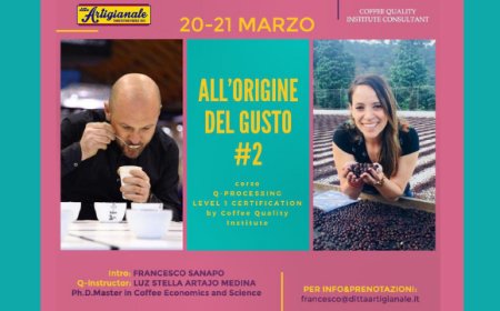Con Ditta Artigianale all'orgine del caffè grazie alla masterclass di Q processing