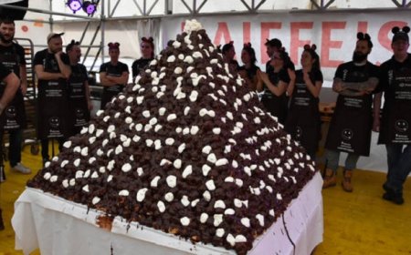 Ad Airolo realizzato il profiterole più grande del mondo