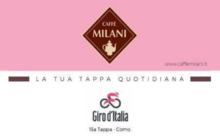 Il battello di Caffè Milani accoglie a Como la carovana rosa del Giro d'Italia
