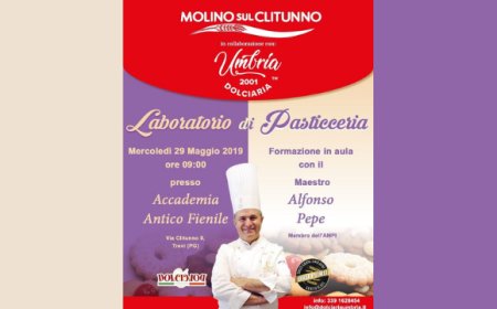 Alfonso Pepe in Umbria per un laboratorio di Pasticceria