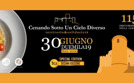 Domenica 30 giugno a Lettere (NA) la decima edizione di Cenando sotto un Cielo Diverso