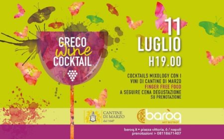 Greco Wine Cocktail: appuntamento al Baroq Art Bistrot di Napoli