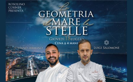 La geometria il mare le stelle: cena a quattro mani al Rosolino Corner