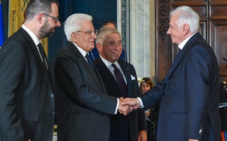 Luciano Rabboni riceve da Sergio Mattarella l'onoreficenza di Cavaliere del Lavoro