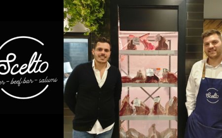 Lo chef Luigi Salomone ai fornelli del beefbar Scelto di Messercola (CE)