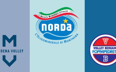 Norda è l'acqua ufficiale del Modena Volley e del Volley Bergamo