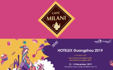 Gli aromi e le nuove tazze colorate di Caffè Milani a Hotelex Guangzhou