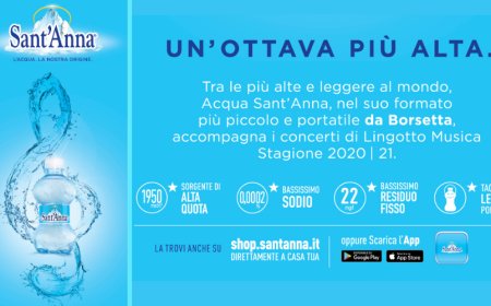 Acqua Sant'Anna è l'acqua ufficiale a Lingotto Musica