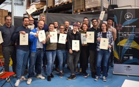 I primi 6 finalisti di Cup Tasters all'open day Le Piantagioni del Caffè
