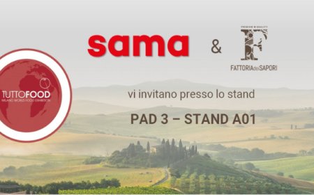 Sama è a Tuttofood con uno stand dedicato al brand "Fattoria dei Sapori"