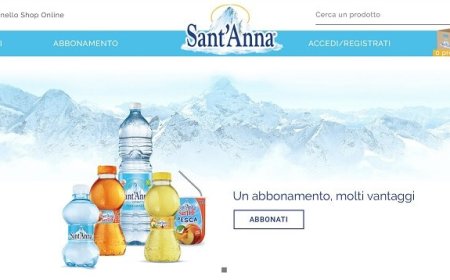 Sant'Anna: la prima azienda leader del beverage a lanciare un e-commerce