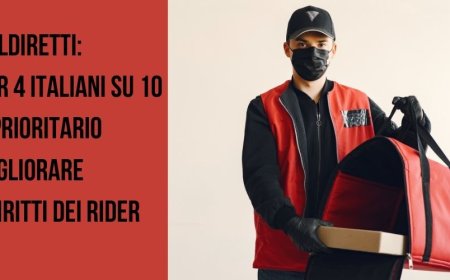 Coldiretti: per 4 italiani su 10 è prioritario migliorare i diritti dei rider
