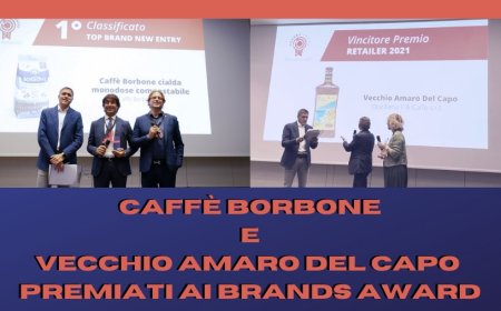 Caffè Borbone e Vecchio Amaro del Capo premiati ai Brands Award