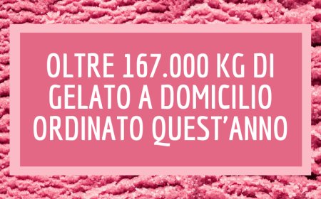 Oltre 167.000 kg di gelato a domicilio ordinato quest'anno