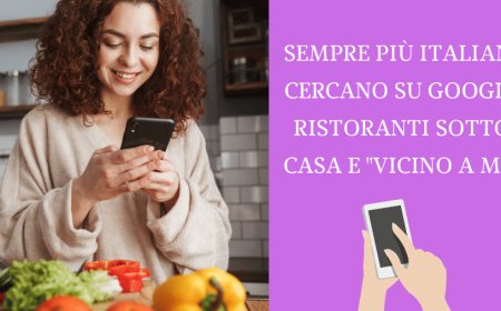 Sempre più italiani cercano su Google ristoranti sotto casa e "vicino a me"