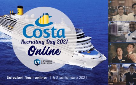 Torna il Costa Recruiting Day Online! Opportunità concrete di lavoro da Costa Crociere