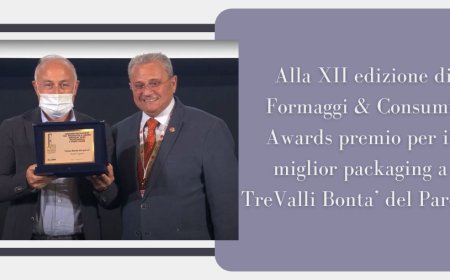 Alla XII edizione di Formaggi & Consumi Awards premio per il miglior packaging a TreValli Bonta’ del Parco