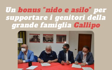 Un bonus "nido e asilo" per supportare i genitori della grande famiglia Callipo
