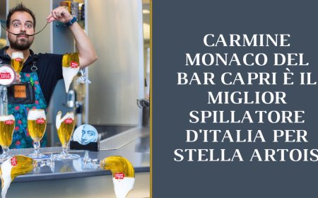Carmine Monaco del Bar Capri è il miglior spillatore d'Italia per Stella Artois