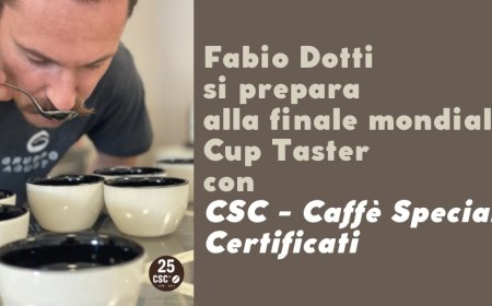 Fabio Dotti si prepara alla finale mondiale Cup Taster con CSC - Caffè Speciali Certificati