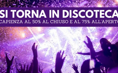 Si torna in discoteca! Capienza al 50% al chiuso e al 75% all'aperto