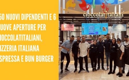 150 nuovi dipendenti e 6 nuove aperture per Cioccolatitaliani, Pizzeria Italiana Espressa e Bun Burger