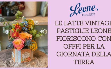 Le latte vintage Pastiglie Leone fioriscono con Offfi per la Giornata della Terra