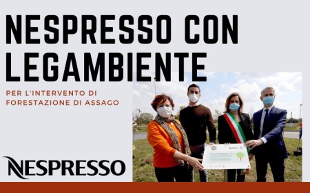 Nespresso con Legambiente per l'intervento di forestazione di Assago