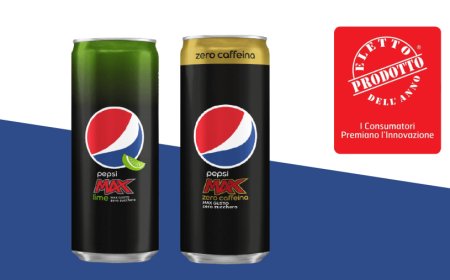 Pepsi Max Lime e Pepsi Max Zero Caffeina Prodotti dell'Anno 2021 fra le bevande gassate