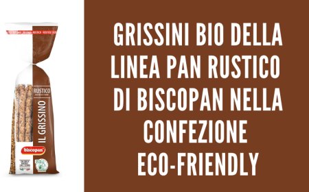 Grissini bio della linea Pan Rustico di Biscopan nella confezione eco-friendly
