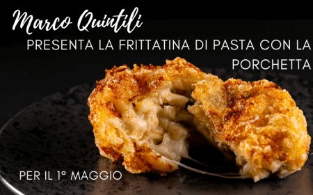 Marco Quintili presenta la frittatina di pasta con la porchetta per il 1° maggio
