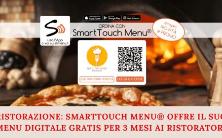 Ristorazione: SmartTouch Menu® offre il suo menu digitale gratis per 3 mesi ai ristoratori