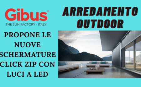 Arredamento outdoor. Gibus propone le nuove schermature Click Zip con luci a led