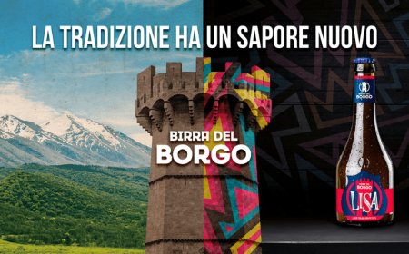 Birra del Borgo festeggia 16 anni "colorando" la Torre di Torano