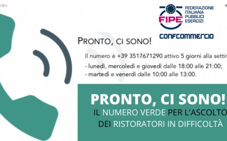 Fipe: il numero di supporto psicologico per ristoratori in difficoltà. "PRONTO, CI SONO!"