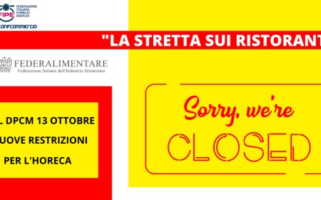 Il nuovo DPCM sconquassa la ristorazione. Federalimentare e Fipe contro la stretta sui ristoranti