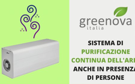 Greenova: il sistema di purificazione continua d'aria anche in presenza di persone