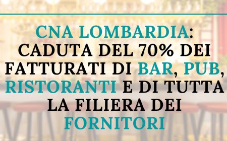 CNA Alimentare Lombardia denuncia per bar, ristoranti e fornitori un crollo di fatturato del 70%