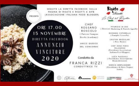 Chef del Risotto 2020: domenica 15 la premiazione online
