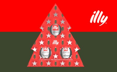 illy propone per Natale i packaging firmati da Olimpia Zagnoli