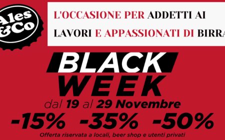 Ales&Co. annuncia l'inizio della Black Week: birra artigianale in promozione per locali e privati