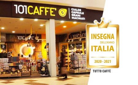 101CAFFE' è Insegna dell'Anno Italia 2020-2021 nella categoria "Tutto Caffè"