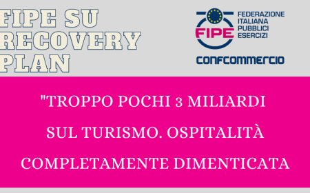 Fipe su Recovery Plan: "Troppo pochi 3 miliardi sul turismo. Ospitalità completamente dimenticata"