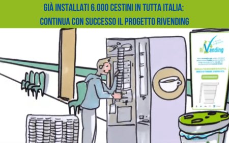 Già installati 6.000 cestini in tutta Italia: continua con successo il progetto RiVending