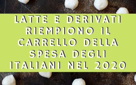Latte e derivati riempiono il carrello della spesa degli italiani nel 2020