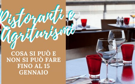Ristoranti e Agriturismi: cosa si può e non si può fare fino al 15 gennaio