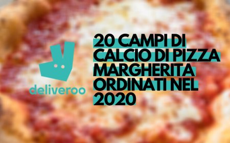 Deliveroo: 20 campi di calcio di Pizza Margherita ordinati nel 2020