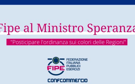 Fipe al Ministro Speranza: "Posticipare l'ordinanza sui colori delle Regioni"